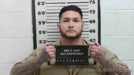 Mugshot of ROBERT MARTIN ORTIZ booked in Santa Fe County, New Mexico on July 13, 2026