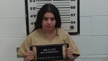 Mugshot of KIMBERLY JISELL RUEDA LOPEZ booked in Santa Fe County, New Mexico on July 19, 2026