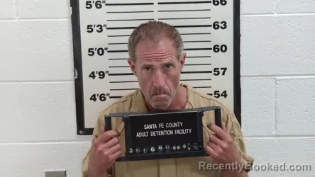 Mugshot of GARRETT LEE DAWSON booked in Santa Fe County, New Mexico on August 3, 2026