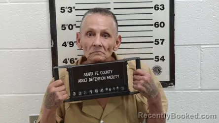 Mugshot of Elefio Salazar booked in Santa Fe County, New Mexico on August 14, 2026