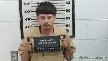 Mugshot of Luis Alejandro Torres booked in Santa Fe County, New Mexico on August 15, 2026