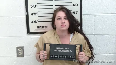 Mugshot of Dani Rae Solano booked in Santa Fe County, New Mexico on August 15, 2026