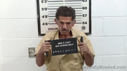 Mugshot of Louis Antonio Macias booked in Santa Fe County, New Mexico on August 15, 2026
