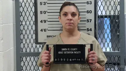 Mugshot of Vanessa Sharon Archuleta booked in Santa Fe County, New Mexico on August 16, 2026