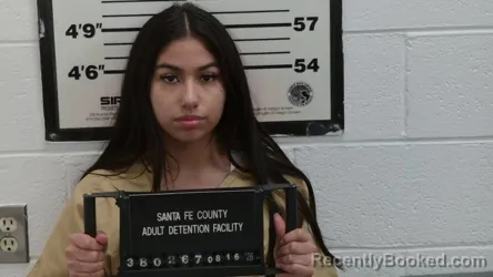 Mugshot of Kailey Marie Ortigoza booked in Santa Fe County, New Mexico on August 16, 2026