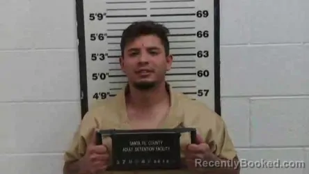Mugshot of Jhonathan Josue Rivera Valle booked in Santa Fe County, New Mexico on August 16, 2026