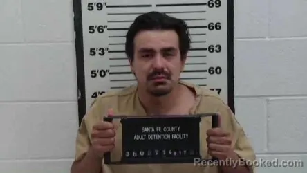 Mugshot of Alejandro Manuel Sanchez booked in Santa Fe County, New Mexico on August 17, 2026