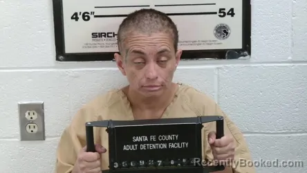 Mugshot of Darlene Joy Montoya booked in Santa Fe County, New Mexico on August 17, 2026