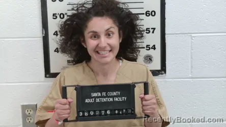 Mugshot of Katerina Christine Sanchez booked in Santa Fe County, New Mexico on August 17, 2026