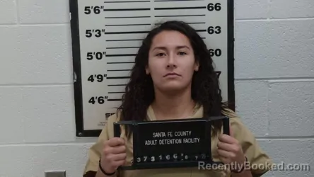 Mugshot of Alexis Marriah Chavez booked in Santa Fe County, New Mexico on August 18, 2026