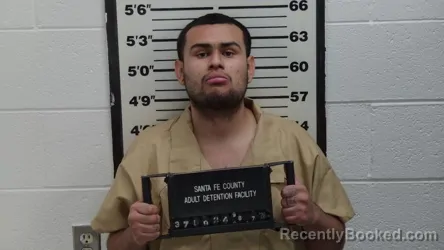 Mugshot of Emmanuel Ornelas Desantiago booked in Santa Fe County, New Mexico on August 18, 2026
