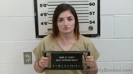 Mugshot of Brianna Hernandez booked in Santa Fe County, New Mexico on August 19, 2026