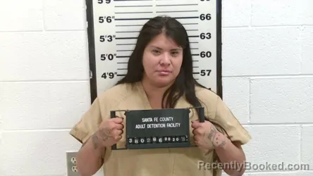 Mugshot of Allison Ashley Chopito booked in Santa Fe County, New Mexico on August 20, 2026