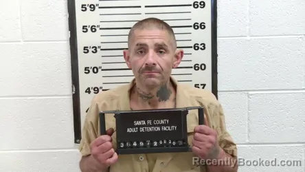 Mugshot of Johnny J Gallegos booked in Santa Fe County, New Mexico on August 20, 2026