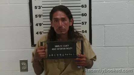 Mugshot of Marty R Martinez booked in Santa Fe County, New Mexico on August 20, 2026