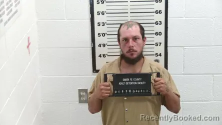 Mugshot of Nathaniel Gonzalez booked in Santa Fe County, New Mexico on August 21, 2026