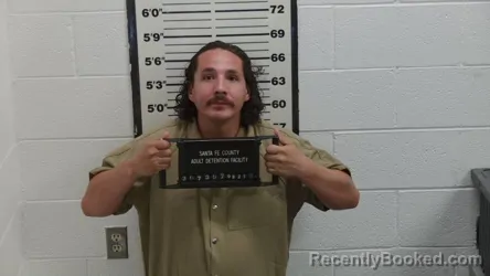 Mugshot of Joseph Anthony Martinez booked in Santa Fe County, New Mexico on August 21, 2026