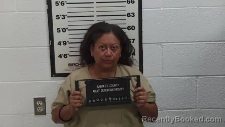 Mugshot of Miria Varela-Chavez booked in Santa Fe County, New Mexico on August 21, 2026