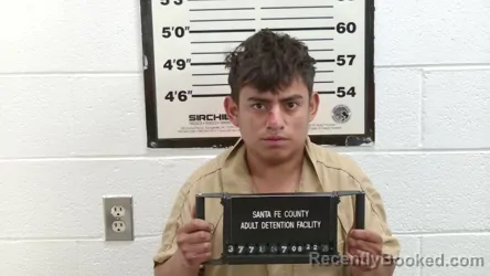 Mugshot of Brigido Alexander Perez Lopez booked in Santa Fe County, New Mexico on August 22, 2026