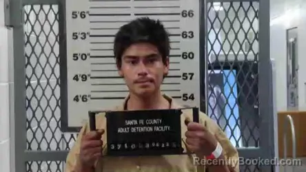 Mugshot of Jacob Adam Espinoza booked in Santa Fe County, New Mexico on August 22, 2026