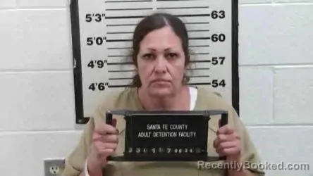 Mugshot of Marie Jeanette Angel booked in Santa Fe County, New Mexico on August 24, 2026