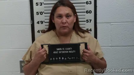 Mugshot of Henrietta Lynn James booked in Santa Fe County, New Mexico on August 25, 2026