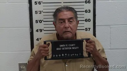 Mugshot of Gerald Garcia booked in Santa Fe County, New Mexico on August 28, 2026