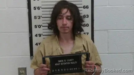 Mugshot of Joe Ray Louis Casias booked in Santa Fe County, New Mexico on August 28, 2026
