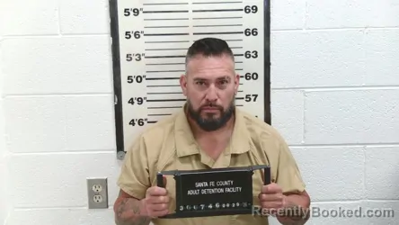 Mugshot of Anthony Martinez booked in Santa Fe County, New Mexico on August 29, 2026