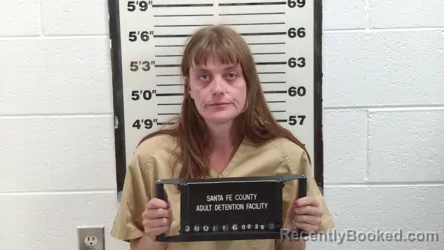 Mugshot of Stephanie Sherwood booked in Santa Fe County, New Mexico on August 29, 2026