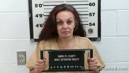 Mugshot of Ruth Magdalena Ornelas booked in Santa Fe County, New Mexico on September 3, 2026