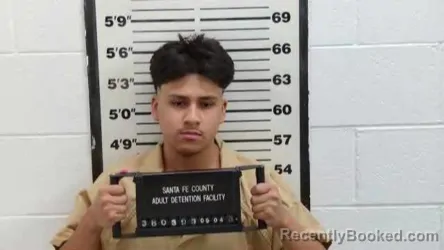 Mugshot of Daniel Misael Acosta booked in Santa Fe County, New Mexico on September 4, 2026