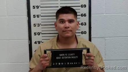 Mugshot of Kurt O'dell Candelaria booked in Santa Fe County, New Mexico on September 4, 2026