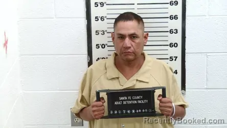 Mugshot of Donovan Jerome Aguilar booked in Santa Fe County, New Mexico on September 5, 2026