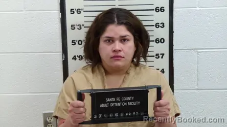 Mugshot of Andrea A Fierro-Valenzuela booked in Santa Fe County, New Mexico on September 7, 2026