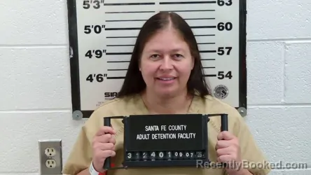 Mugshot of Jeanette Louise Martinez booked in Santa Fe County, New Mexico on September 7, 2026