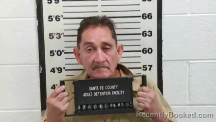 Mugshot of John Gilbert Martinez booked in Santa Fe County, New Mexico on September 7, 2026