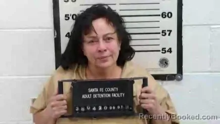 Mugshot of Jeanette M Prada booked in Santa Fe County, New Mexico on September 7, 2026