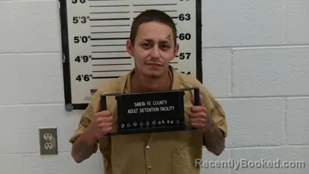 Mugshot of Joseph Anthony Gallegos booked in Santa Fe County, New Mexico on September 8, 2026