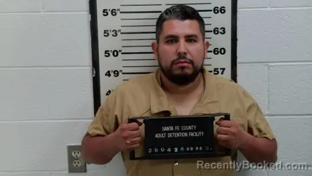 Mugshot of Melvin Juarez booked in Santa Fe County, New Mexico on September 8, 2026