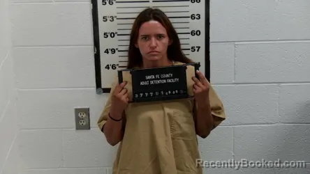 Mugshot of Alexandria Leigh-Michelle Gage booked in Santa Fe County, New Mexico on September 9, 2026