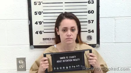 Mugshot of Stephanie N Pacheco booked in Santa Fe County, New Mexico on September 9, 2026