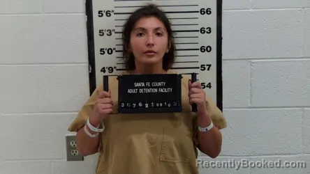 Mugshot of Kylene Megan Archuleta booked in Santa Fe County, New Mexico on September 10, 2026