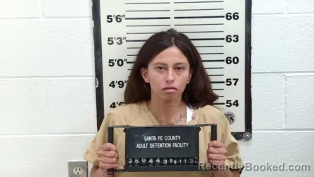 Mugshot of Mercedes Martinez booked in Santa Fe County, New Mexico on September 11, 2026