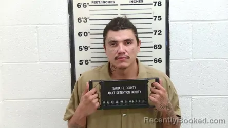 Mugshot of Angel Joaquin Montijo booked in Santa Fe County, New Mexico on September 11, 2026