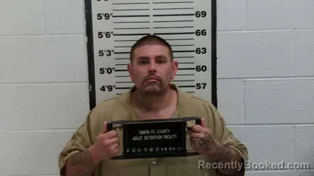 Mugshot of Thomas Salazar booked in Santa Fe County, New Mexico on October 5, 2026