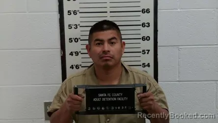 Mugshot of German Diaz Diaz booked in Santa Fe County, New Mexico on October 22, 2026