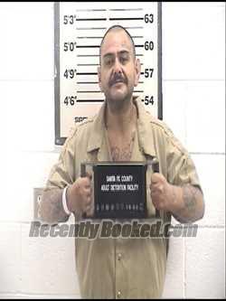 Booking photo from Santa Fe County, New Mexico