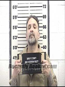 Booking photo from Santa Fe County, New Mexico