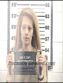Booking photo from Santa Fe County, New Mexico